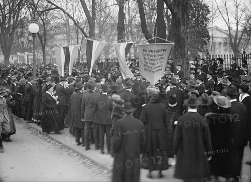 Woman Suffrage - Pickets, 1917. Creator: Harris & Ewing.