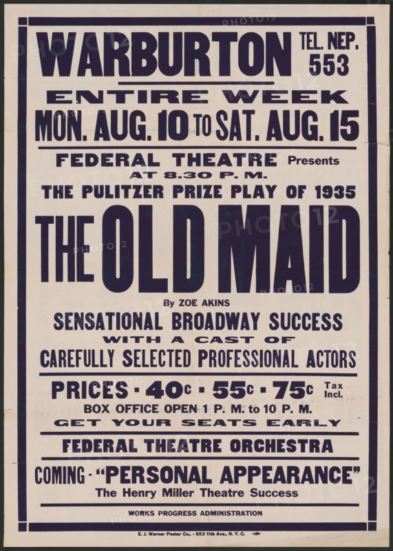 The Old Maid, [Yonkers, NY?], [193-].  Creator: Unknown.