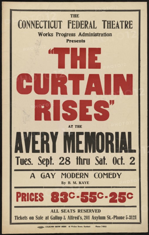 The Curtain Rises, Hartford, CT, 1937. Creator: Unknown.