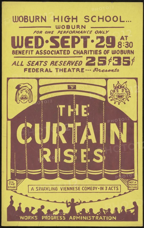 The Curtain Rises, Woburn, MA, [193-]. Creator: Unknown.