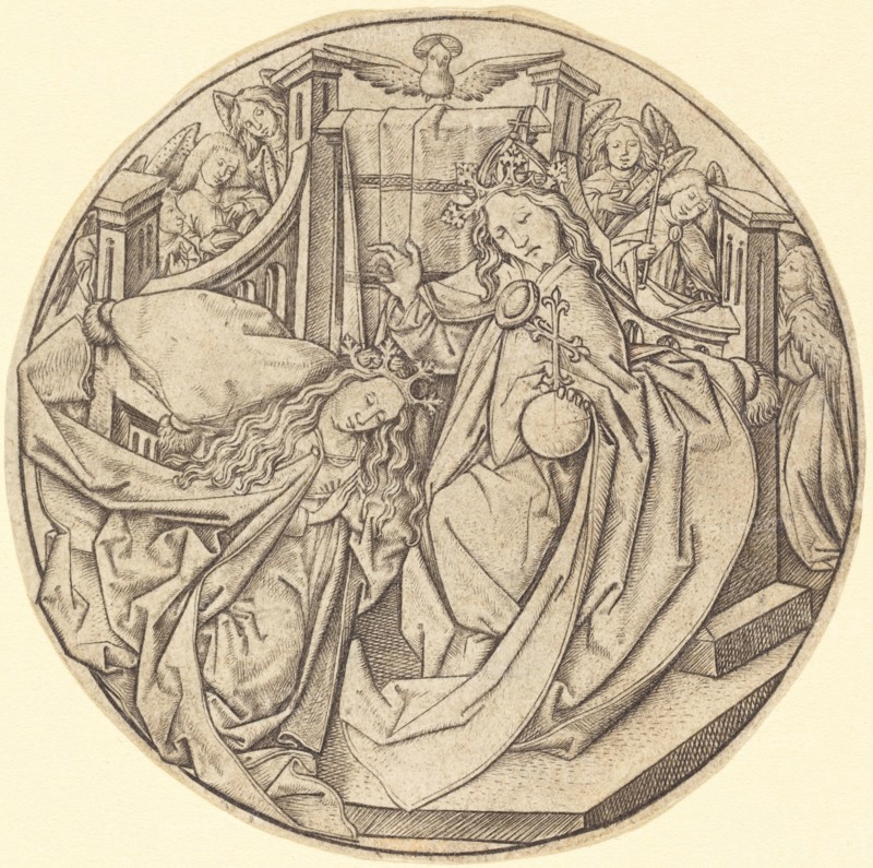 Christ Blessing the Virgin, c. 1450. Creator: Master ES.