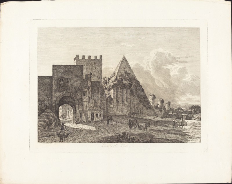 Porta di San Paolo, 1795. Creator: Jacob Wilhelm Mechau.