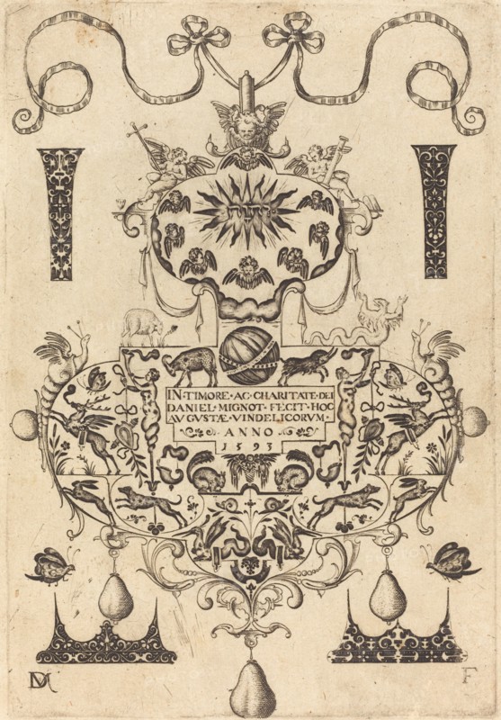 Title Page: Large Pendant, 1593. Creator: Daniel Mignot.