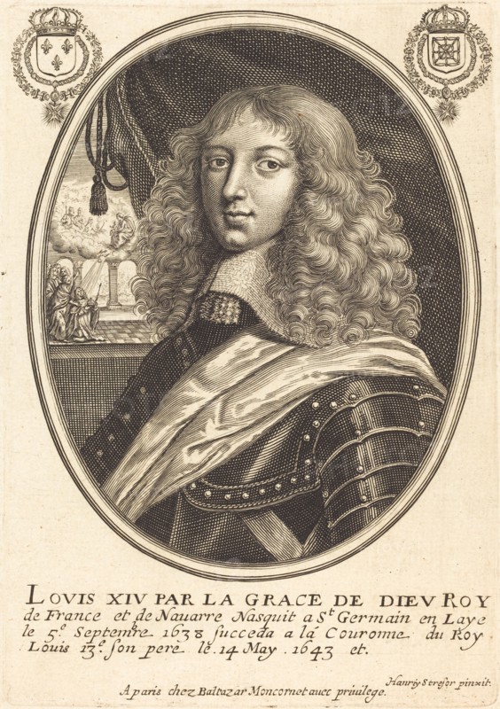 Louis XIV, King of France. Creator: Balthasar Moncornet.