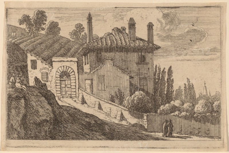 View of an Italian Villa. Creator: Herman van Swanevelt.
