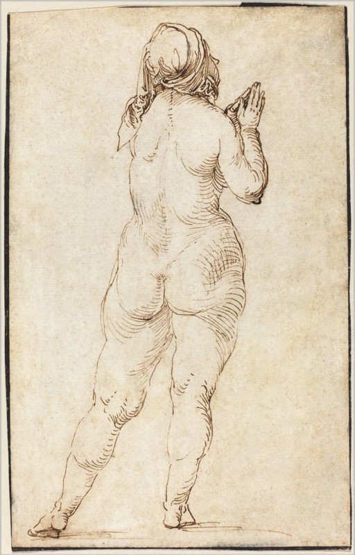 Female Nude Praying, 1497/1500. Creator: Albrecht Durer.