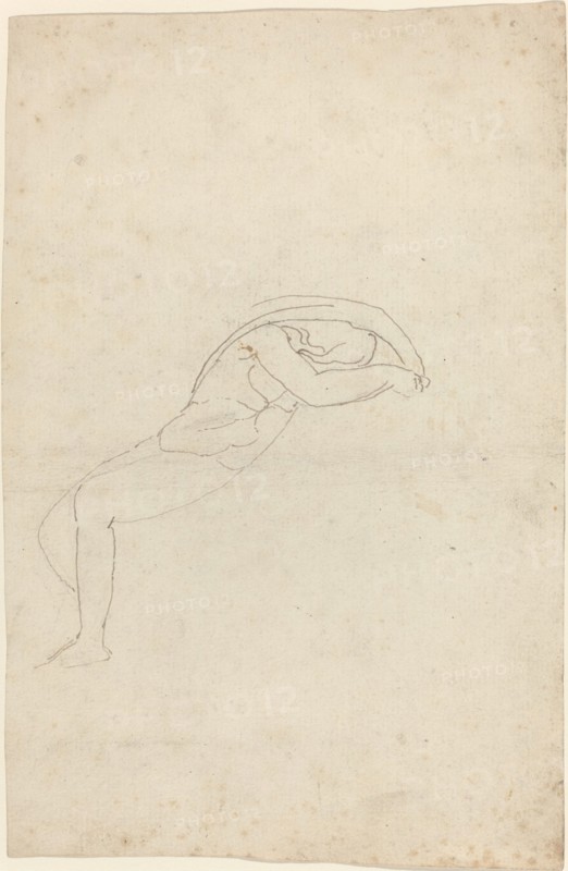 Study of a Semi-Reclining Figure. Creator: John Flaxman.