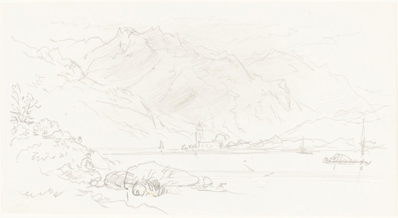 Lake in a Mountainous Landscape. Creator: Birket Foster.