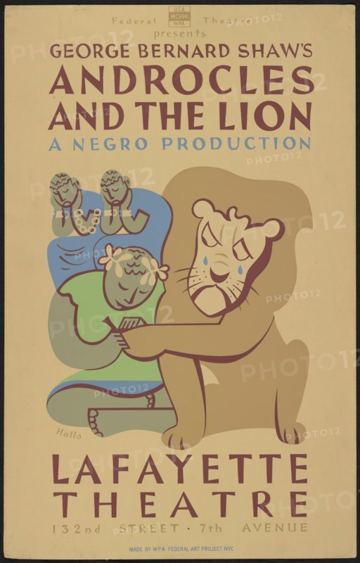 Androcles and the Lion, New York, 1938. Creator: Unknown.