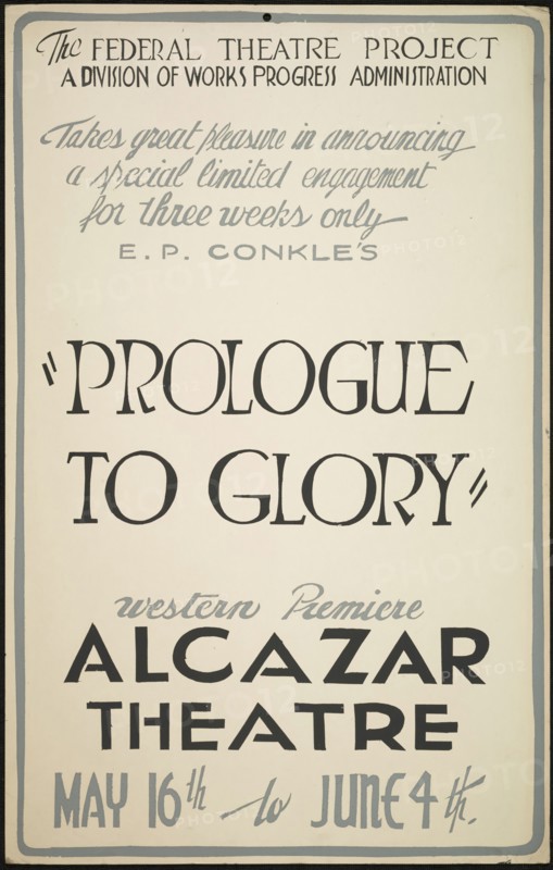 Prologue to Glory, San Francisco, 1938. Creator: Unknown.
