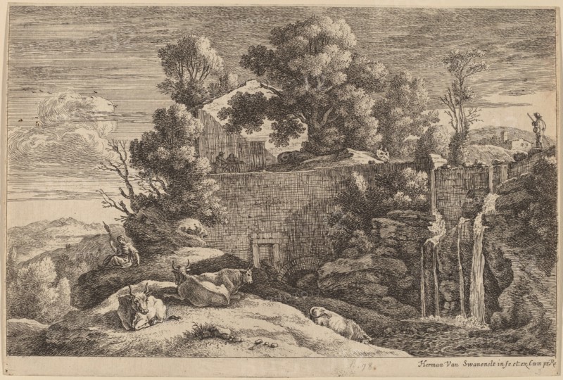 The Spinner and Four Cows. Creator: Herman van Swanevelt.