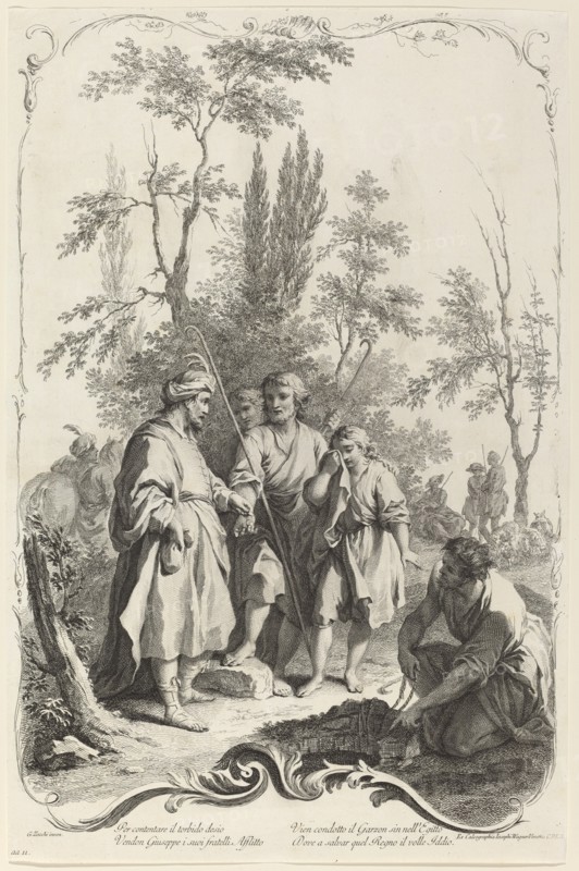 Joseph and His Brothers, c. 1745. Creator: Joseph Wagner.