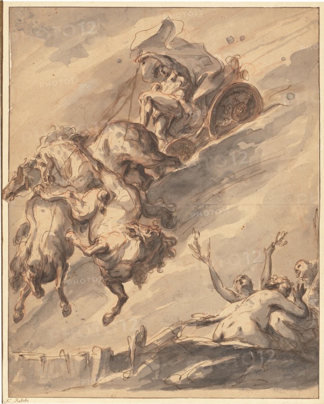 The Fall of Phaeton, 1745/1750. Creator: Gaspare Diziani.