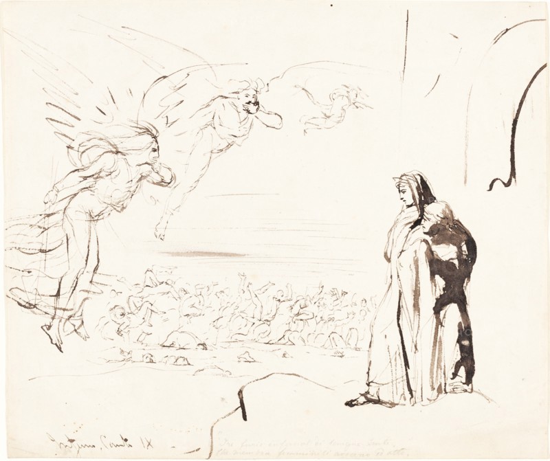 Scene from the Inferno (canto IX). Creator: William Etty.