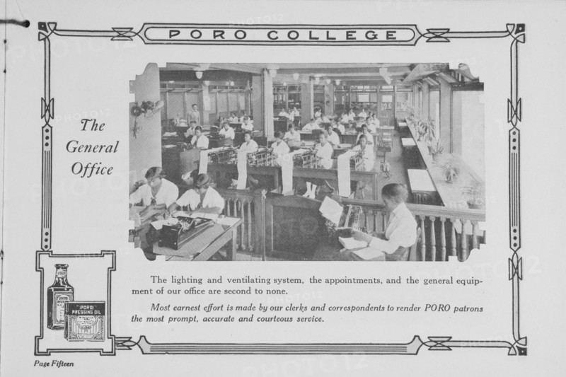Poro College; The general office, 1922. Creator: Unknown.