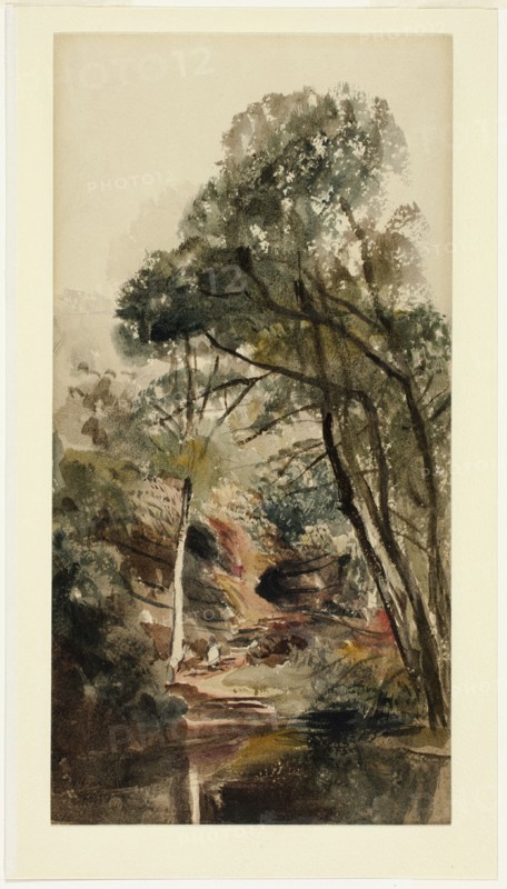 A Wooded River Landscape, 1839/40. Creator: Peter de Wint.