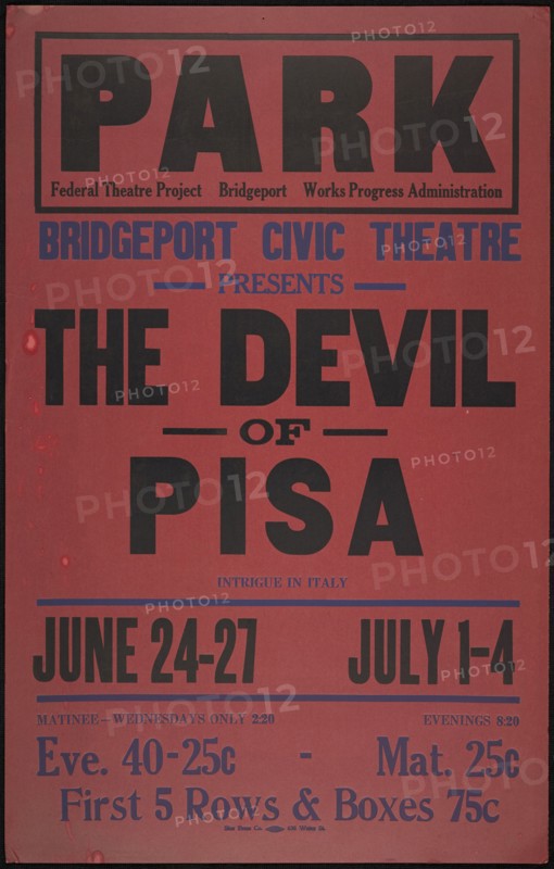 The Devil of Pisa, Bridgeport, CT, 1937. Creator: Unknown.