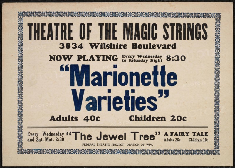 Marionette Varieties, Los Angeles, 1937. Creator: Unknown.