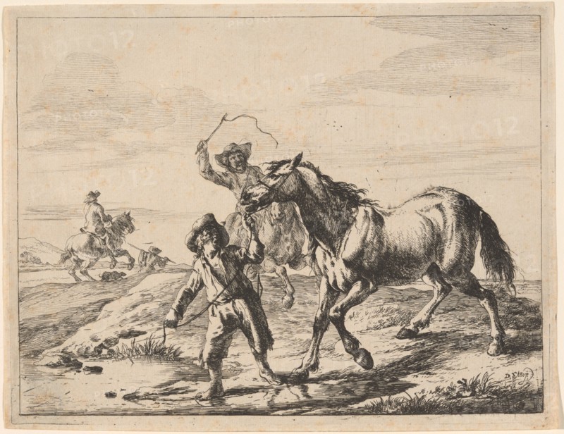 A Boy Taking a Horse to Drink, 1651. Creator: Dirck Stoop.