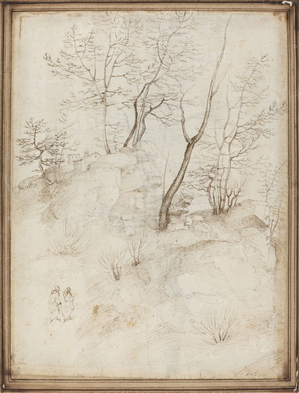 Two Friars on a Hillside [recto]. Creator: Fra Bartolomeo.