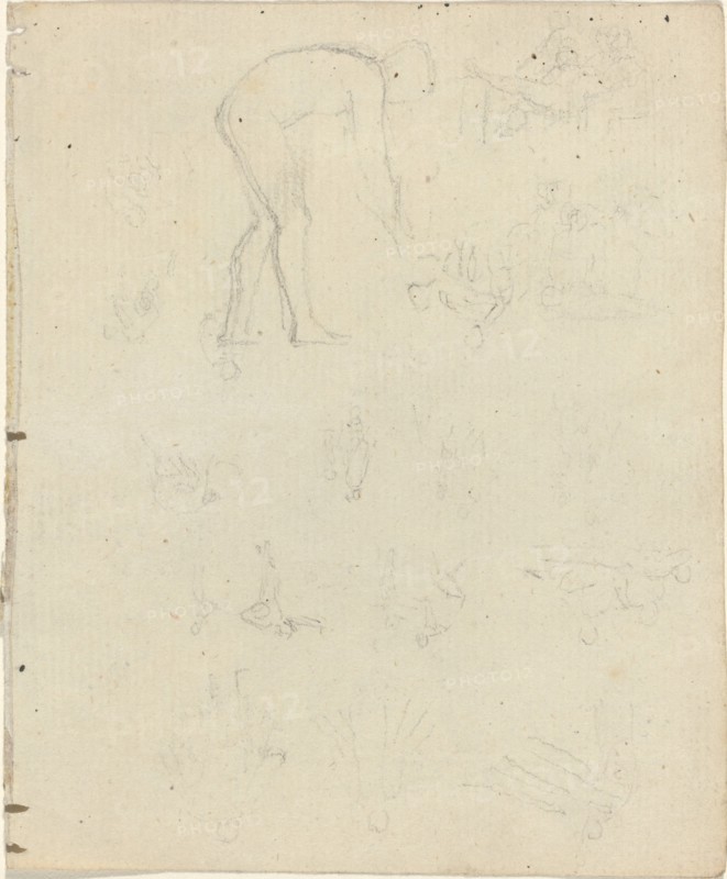 Sheet of Studies [recto and verso]. Creator: John Flaxman.