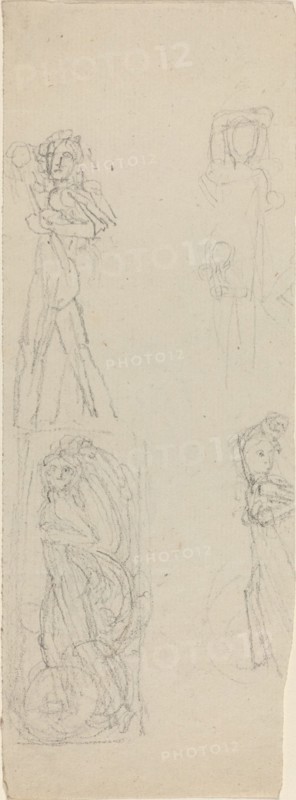 Sheet of Studies [recto and verso]. Creator: John Flaxman.