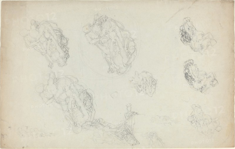 Sheet of Studies [recto and verso]. Creator: John Flaxman.