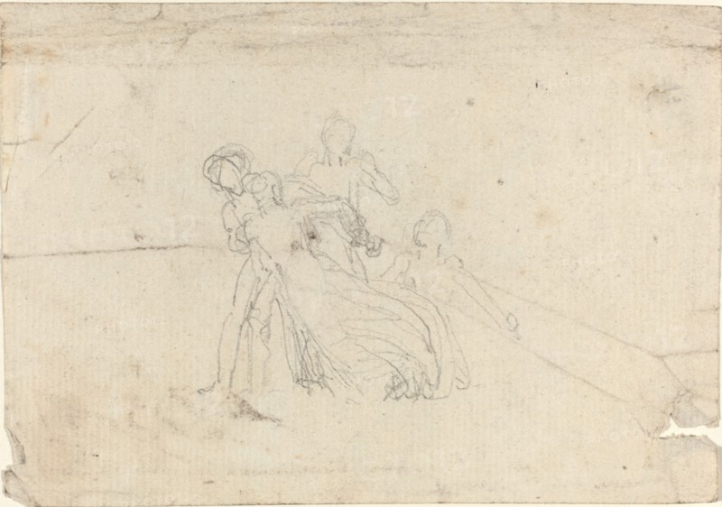 Sheet of Studies [recto and verso]. Creator: John Flaxman.