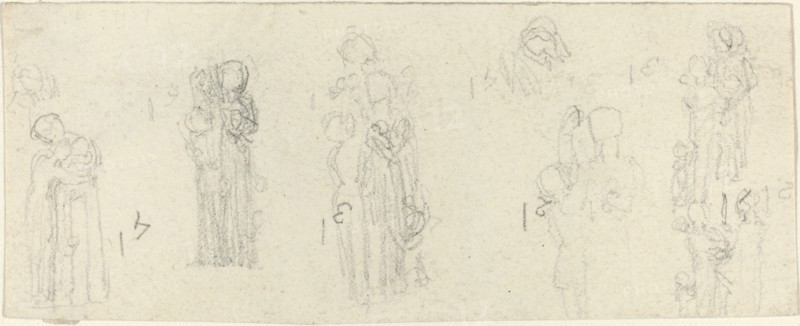 Sheet of Studies [recto and verso]. Creator: John Flaxman.