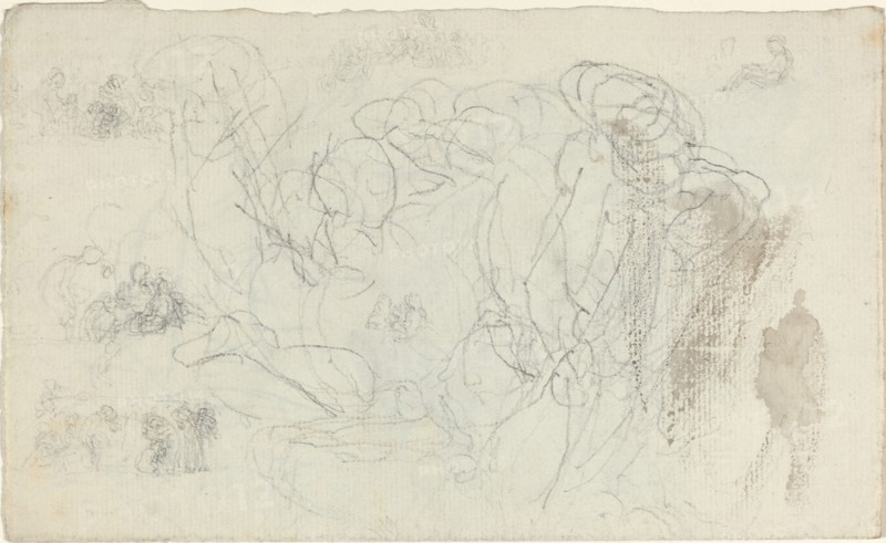Sheet of Studies [recto and verso]. Creator: John Flaxman.
