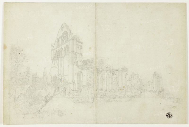 Byland Abbey, Yorkshire, c. 1820. Creator: William Westall.