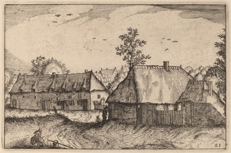 Large Sheds, published 1612. Creator: Claes Jansz Visscher.