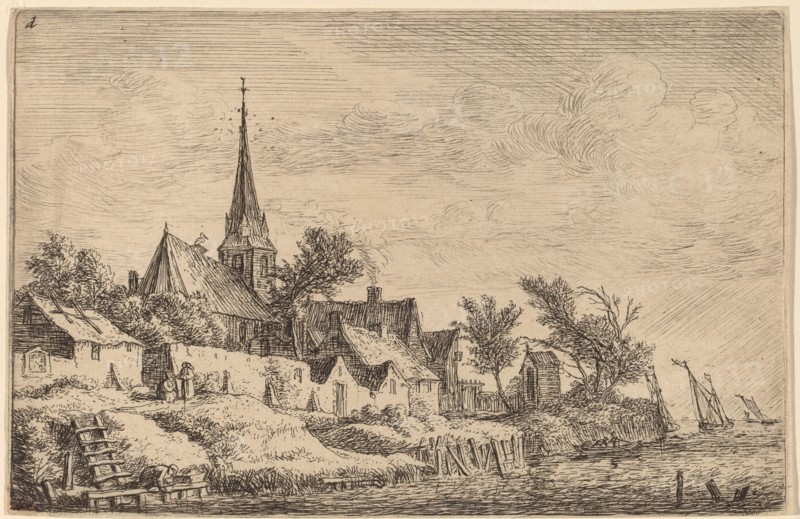 Village Steeple at the Seaside. Creator: Anthonie Waterloo.