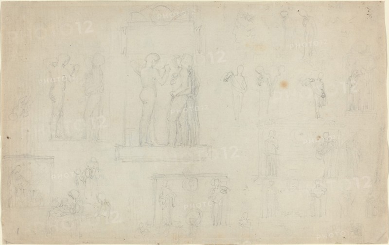 Sheet of Sketches [recto and verso]. Creator: John Flaxman.