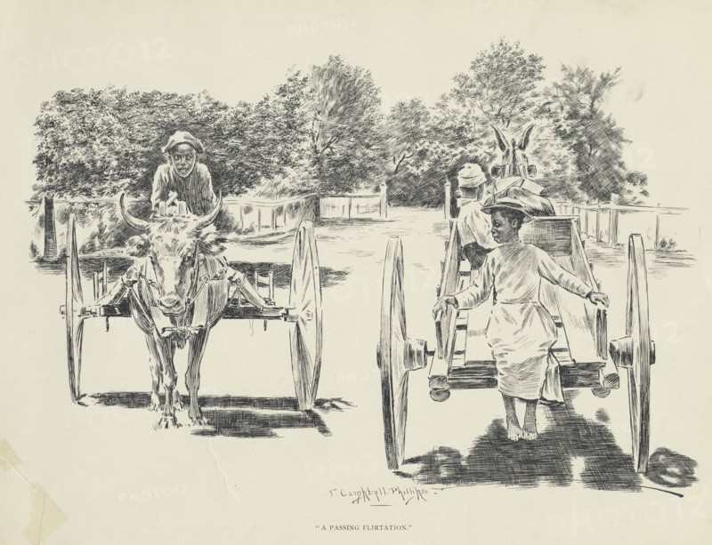 A passing flirtation, 1899. Creator: Jay Campbell Phillips.