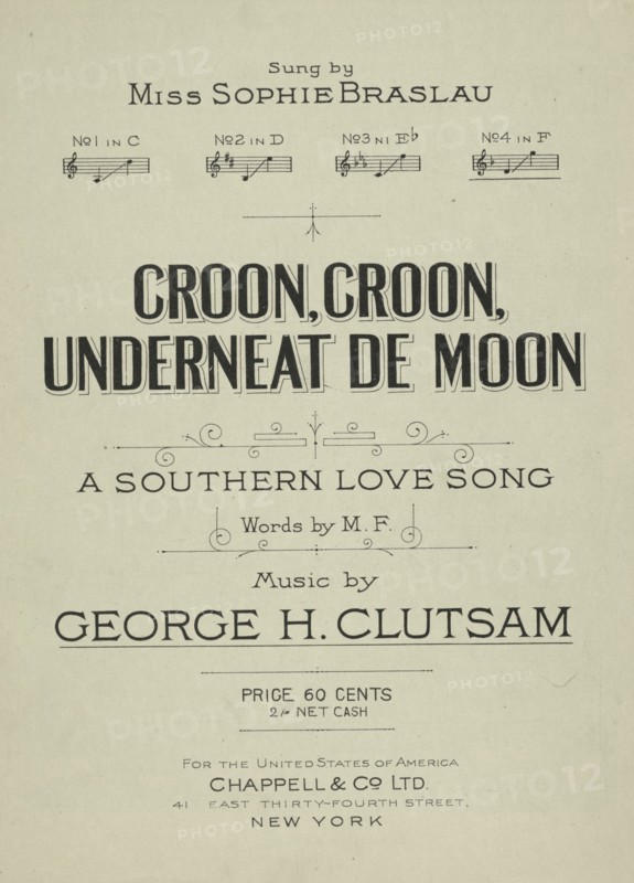 'Croon, croon, underneat' de moon', 1900. Creator: Unknown.
