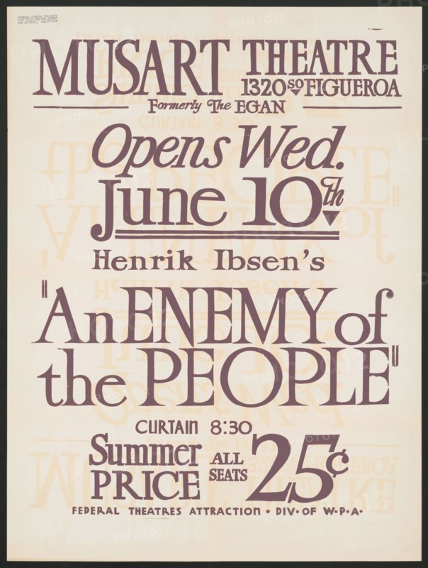 An Enemy of the People, Los Angeles, 1936. Creator: Unknown.