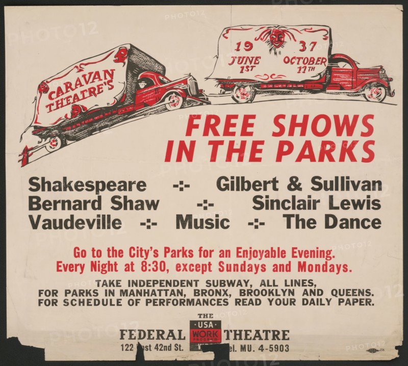 Free Shows in the Park, New York, [1930s]. Creator: Unknown.