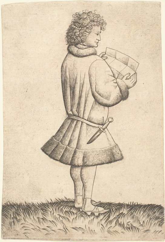 A Poet Reading, 1430s. Creator: Master of the Playing Cards.