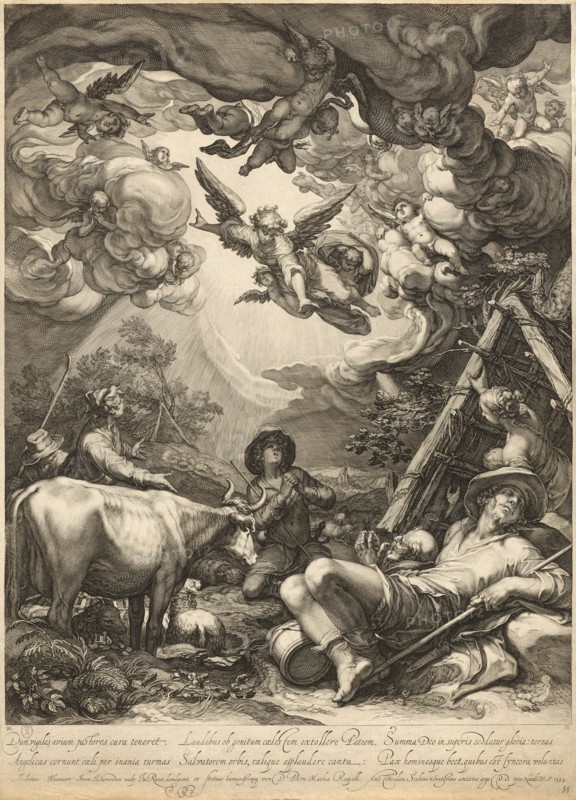 Annunciation to the Shepherds, 1599. Creator: Jan Saenredam.