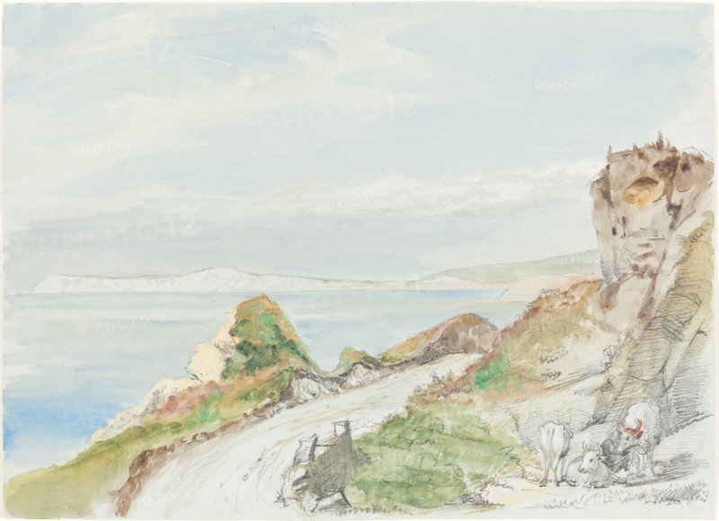 Freshwater Bay, Isle of Wight, 1839. Creator: George Hayter.
