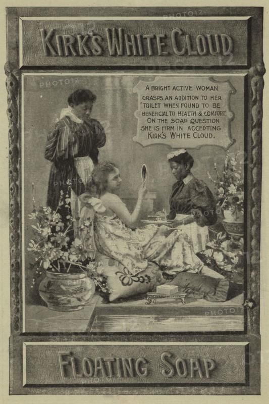 Kirk's White Cloud floating soap, 1898-02. Creator: Unknown.