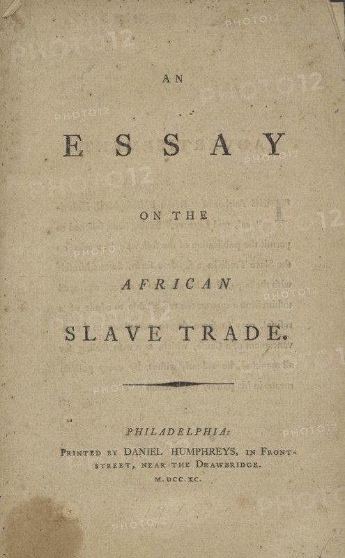 An essay on the African slave trade, 1790. Creator: Unknown.