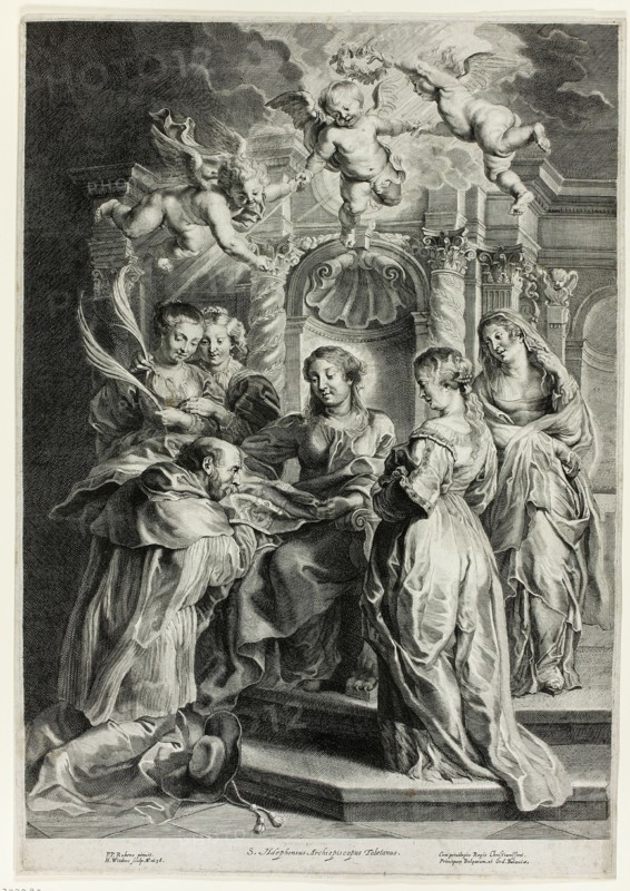 St. Ildefonso before the Virgin, 1638. Creator: Jan Witdoeck.