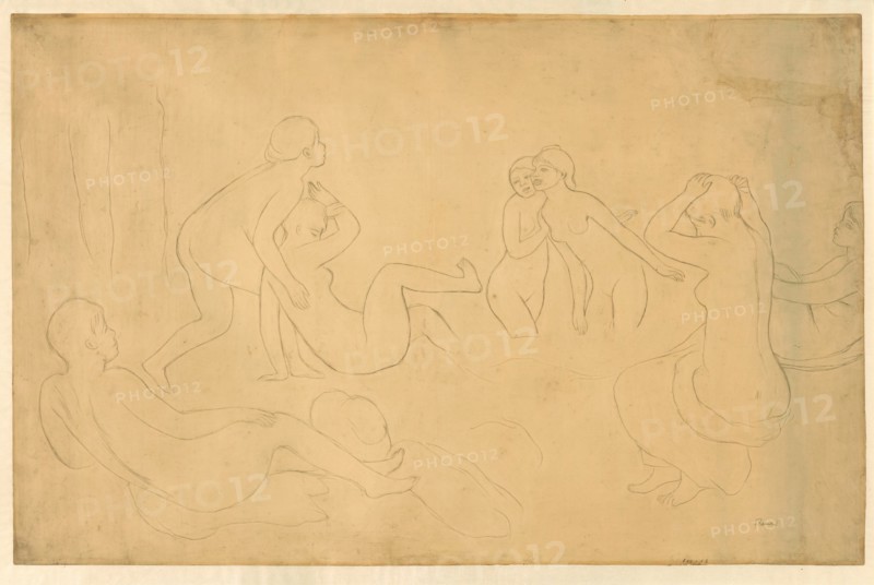 Bathers in a Forest, 1895/97. Creator: Pierre-Auguste Renoir.