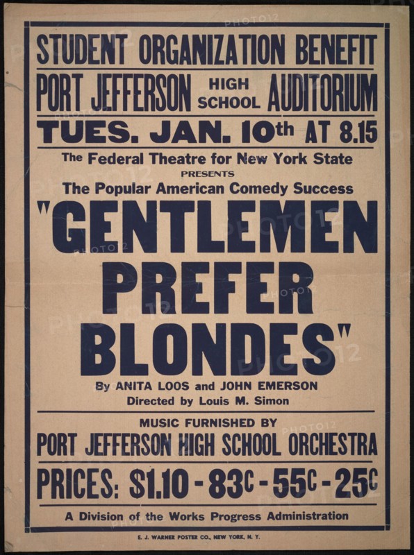 Gentlemen Prefer Blondes, Roslyn, NY, 1938. Creator: Unknown.