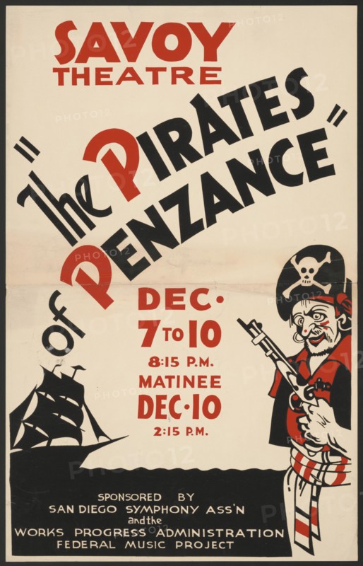 The Pirates of Penzance, San Diego, [193-]. Creator: Unknown.