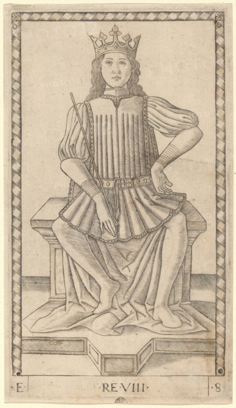 Re (King), c. 1465. Creator: Master of the E-Series Tarocchi.