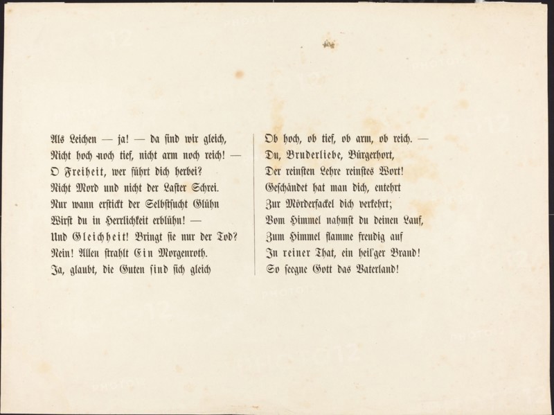 Auch ein Todtentanz: Text Page, 1849. Creator: Alfred Rethel.