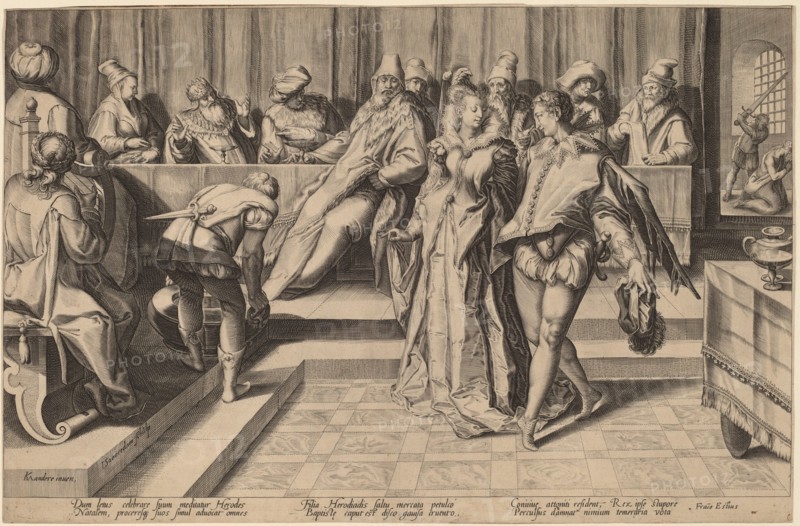 Salome Dancing Before Herod, c. 1592. Creator: Jan Saenredam.